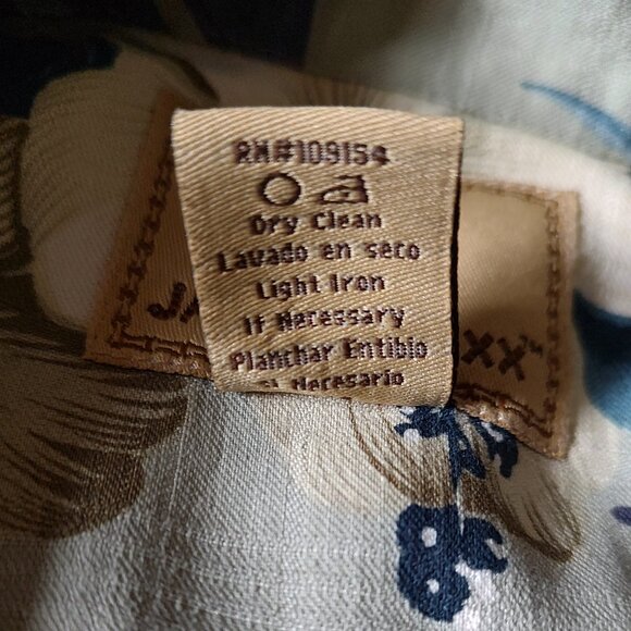 Jamaica Jaxx 100% Silk Floral Hawaiian Short Sleeve Button Down Shirt XL - Picture 8 of 9